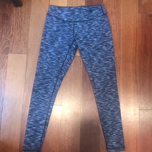 Zella Navy/White Space Dye Leggings size Medium